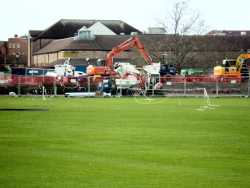 Building works on
                        the Taunton Ground